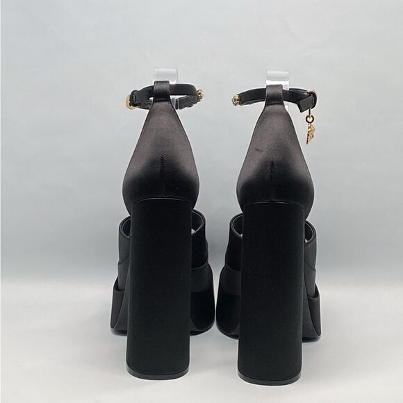 Versace Medusa Crystal Ankle-Strap Platform Sandals size 37.5 - Picture 9 of 14